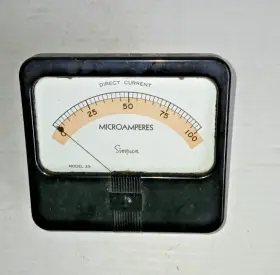 Simpson 34459 Vintage Model 29 Microamperes 0-100 Dc Volts Panel Meter Gauge