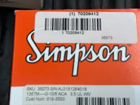 35073 Simpson Panel Meter Lot Of 2 #2