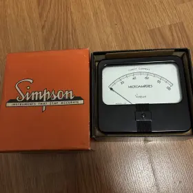3970 Simpson Model 29 Meter Dc Microamperes Gauge 0-100 Vintage Panel Instrument New
