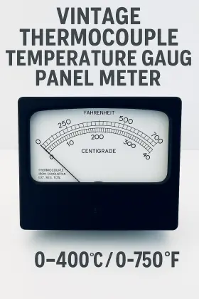 428-802 Simpson Vintage Thermocouple Temperature Gauge Panel Meter 400 C / 750 F Rca Space