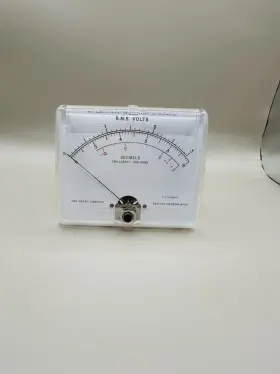 434-118 Simpson Nos Heathkit 4.5 Inch Rectangular Panel Meter Rms Volts Db 200ua 1329 With Box