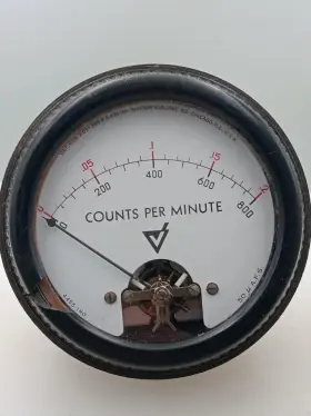 4455-1mo Simpson 3 Inch 50 U A.f.s. Counts Per Minute Vintage Panel Meter M27
