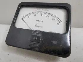 55499 Simpson Direct Current Voltage Meter Display 0-30 Volt Measure Usa Made