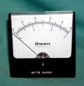 55636 Simpson 50 Micro Amp Panel Meter With Scale Calibrated For 3 And 10 Watts