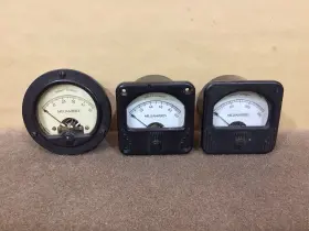 6007 Simpson 3 Vintage Dc Milliamperes Meters - 50/100/300 Scale Model