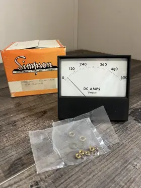 61293 Simpson Nos Vintage Dc Amperes 0-600 L K New
