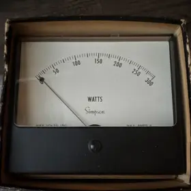0-300w Simpson 691704 Panel Meter Watts Analog Gauge Mechanical Wattmeter Mount