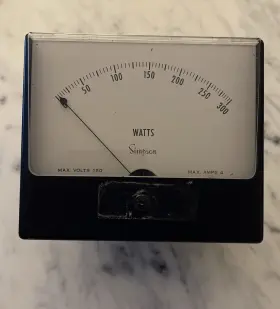 86697 Simpson Vintage Dc Wattmeter 300w Panel Meter 150v 4a Industrial Gauge