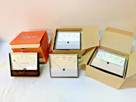 C401673934 Simpson Lot Of 4 1 Dc Micrometeres And 3 Unbranded Amperes Meter Panel S8321