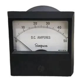 02720-1327a Simpson Electric Co. Analog Panel Meter Gauge Dc Amperes To 50 Amps