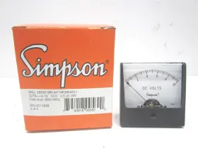 09560 Simpson Electric 60 Hz 1000 Ohms At 10 Vdc Analog Panel Meter