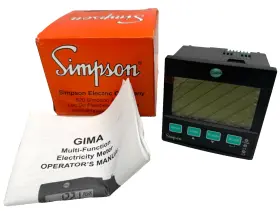 G1001110 Simpson Gima Panel Meter 5 Amp 1 Or 3 Phase G100-110vac 120/208 Volt