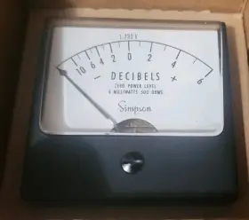 I247 Simpson Panel Meter Decibels Zero Power Level 6mw 500 Ohms Gauge Nos Genera I247 Simpson Panel Meter Decibels Zero Power Level 6mw 500 Ohms Gauge Nos Genera
