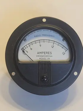 Mr35w015rfaa Simpson Electric Model 36 Amperes Panel Meter Gauge 0-15 3.5 Inch