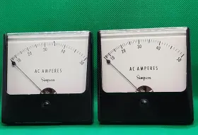 Qc4683 Simpson Lot Of 2- 329 Ac Analog Panel Meter Rc 5-3