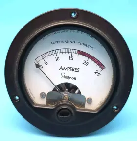 Sks-525-222 Simpson Vintage Alternating Current Amperes Amps Sk-525-222 6241-1 2.75 Inch Meter