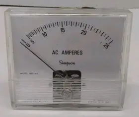 Tv3aaa025 Simpson Sku Analog Panel Meter Ac Amperes 0a-25a Model 953md Vintage Tv3aaa025 Simpson Sku Analog Panel Meter Ac Amperes 0a-25a Model 953md Vintage