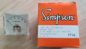 Tv2dvm050 Simpson Tv2dmv050 Voltage Meter 0-50 Dc Millivolts