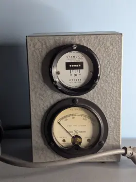 259-52 Standco Vintage Meters Stanco Frequency Meter General Electric Ac Volt Untested