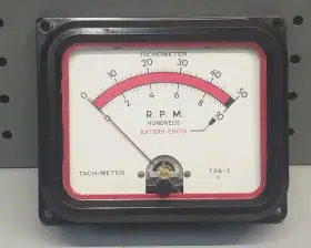 734-2 Sun Electric Vtg Tach-meter Tachometer Panel Meter Made In Usa