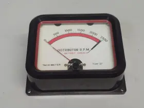 734-27 Sun Electric Vtg Tach-meter Distributor Rpm Panel Meter Made In Usa