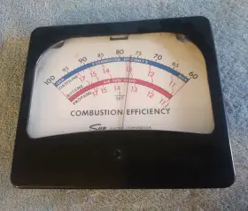 880-013 Sun Electric Vtg Combustion Efficiency Panel Meter Gas/butane/propane