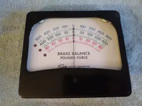 880-086 Sun Electric Vtg Brake Balance Pounds Force Panel Meter