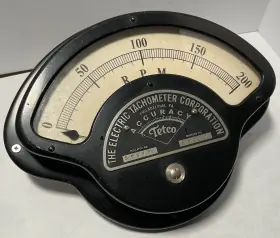 42114 Tetco 37596/ Vintage Rpm Indicator Tachometer Electric Corp Phila No 37596