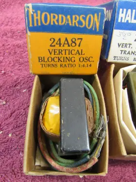 24a87-26a06 Thordarson 2 Nos 24a87 Halldorson 26a06 Vertical Blocking Osc Transformer #2