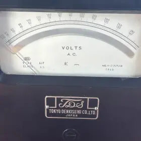 912-f292h Tokyo Denkiseiki Co Vintage 1960 Denki Seiki Volts Ac Meter #3