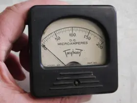 321-a Triplet 200 D.c. Microamperes Model Gauge