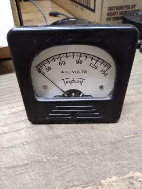 010826-09-rk Triplett Vtg Electric Instrument Co Ac Volts 0-150 Panel Meter Gauge 3 Inch X
