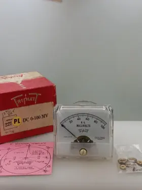 227-pl Triplett 2 1/2 Inch X2 1/4 Model Dc 0-100 Millivolts Nos Nib Panel Meter M39