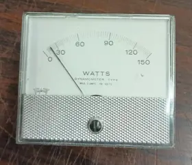 0-150w Triplett 360-g Vintage Dynamometer-type Ac/dc Wattmeter Panel Meter