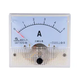 A18031200ux0141 Uxcell Analog Current Panel Meter Dc 0-5a 85c1 Ammeter 64x60x56mm For