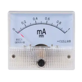 A18031200ux0175 Uxcell Analog Current Panel Meter Dc 0-1ma 85c1 Ammeter 64x57x56mm For White