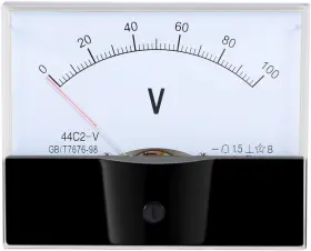 A18040600ux0228 Uxcell Dc 0-100v Analog Panel Voltage Gauge Volt Meter 44c2 1.5% Error Margin