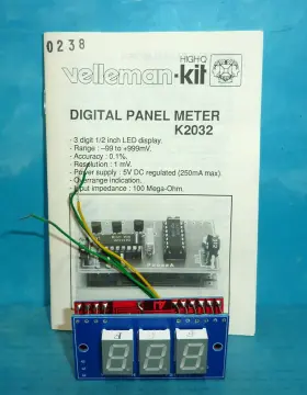 K-2032 Velleman Digital Panel Meter Kit 3 Digit -99 To 999mv New