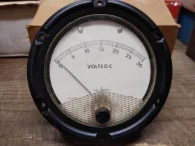 112025-01-rk Voltron Vtg Volts Dc Panel Meter Gauge 0-30 Model 142 885 Made In Usa