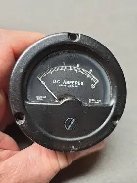 Mr26b001dcaar Wacline Vintage Dc Amperes Panel Meter Black Bezel