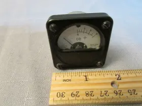 N1759 Wacline Vintage Db Decibels Panel Meter Measures Model Bcd Fs 1ma