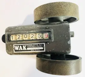 6-rly-dw Wak Vtg Antique Fabric Analog Mechanical Counter 6rlydw Steam Punk Old #2