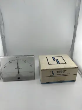Gx382 Weschler Electric Panel Meter 0-600 Dc Amperes Nos Analog Gauge With Box
