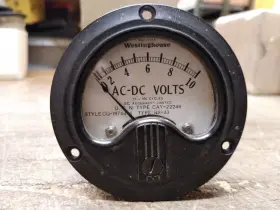 010526-16-rk Westinghouse Vtg Ac Dc Volts 0-10 U.s.n. Type Cay 22246 Panel Meter With Box Usa