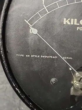 341p275a01 Westinghouse Vintage Kilowatts Power Output Meter #3