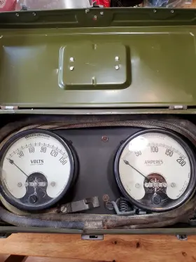 Westinghouse 812260 Volts And Amperes Dc Meters Lot Of 2 Untested Sold As-is For Parts