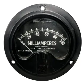Cay-22058a Westinghouse Vtg Usn Nx-33 0-100 Milliamperes Dc Panel Meter Tested Cay-22058a Westinghouse Vtg Usn Nx-33 0-100 Milliamperes Dc Panel Meter Tested