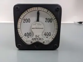 400-0-400 Westinghouse Kx24 Dc Amperes Meter Vtg Amp #2