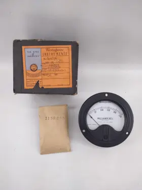 N-809876 Westinghouse Rf Milliammeter Milliamp Meter 3.5in Diameter Bakelite Steam Punk