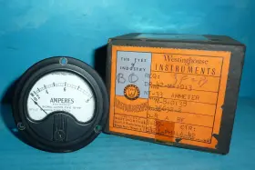 0-8amps Westinghouse Nt-33 Type Rf Amperes Panel Meter 2 5/8in Signal Corps